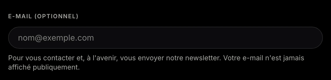 Capture d'écran du formulaire DojoCert