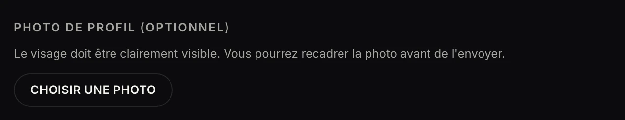 Capture d'écran du formulaire DojoCert